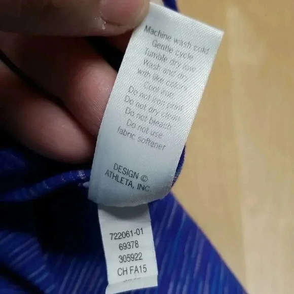 {Athleta} Purple Spacedye Print Activewear  Leggings - Picture 12 of 12